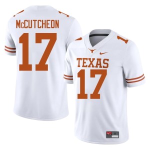 Daylan McCutcheon College Football White #17 The Horns Game Mens Jersey 648026-684