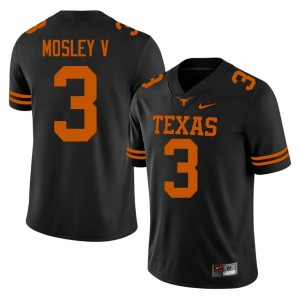 Emmett Mosley V University of Texas College Football Black Men's #3 Alumni Jerseys 585487-439