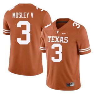 Emmett Mosley V Orange Texas Longhorns University College Football #3 Men Jerseys 178977-660