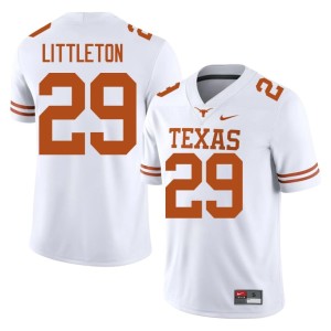 Graceson Littleton White Men's College Football Burnt Orange Embroidery #29 Jerseys 714243-578