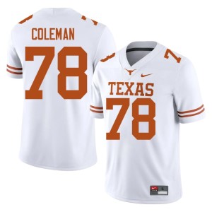 Jordan Coleman #78 White Men's UT College Football Limited Jersey 953776-837