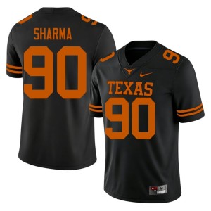 Josiah Sharma Official Black #90 College Football University of Texas Mens Jerseys 922323-911
