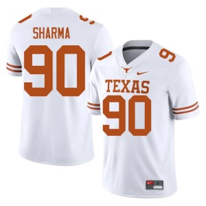 Josiah Sharma #90 Men's Texas White Alumni College Football Jersey 411122-822