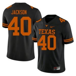 Lance Jackson College Football Burnt Orange #40 Mens Black Game Jersey 409244-146