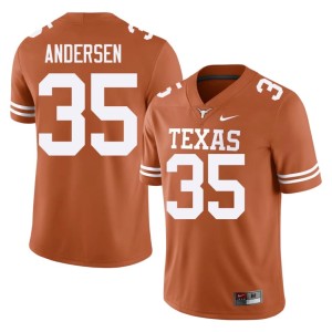 Rett Andersen Men #35 Stitched The Horns College Football Orange Jersey 928220-298