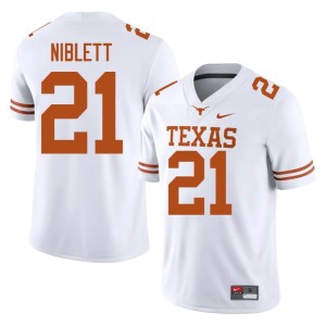 Ryan Niblett Men The Horns #21 College Football White Stitched Jerseys 456923-153