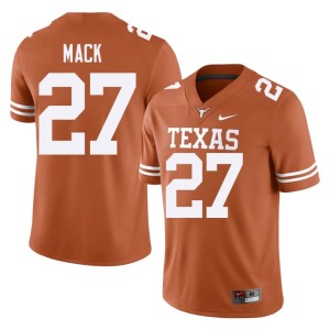 Wardell Mack Orange Replica University of Texas Mens #27 College Football Jersey 709881-727
