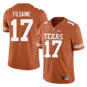 Xavier Filsaime Mens University University of Texas Longhorns #17 Orange College Football Jerseys 277605-535