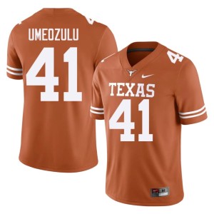 Ziky Umeozulu Longhorns Mens University College Football Orange #41 Jerseys 975045-477