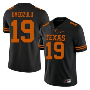 Zina Umeozulu University of Texas Black Embroidery College Football Men's #19 Jersey 643695-543