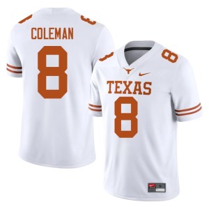Cam Coleman College Football #8 Alumni University of Texas Longhorns Men White Jersey 291459-252