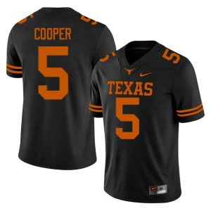 Derrek Cooper Black College Football Mens 2026-27 #5 The Horns Jersey 686528-484