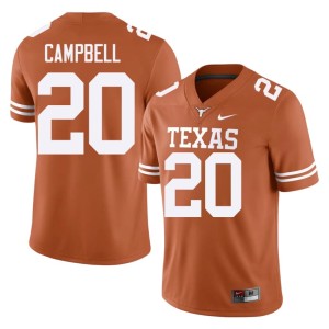 Earl Campbell University Men #20 Horns College Football Orange Jersey 873012-263