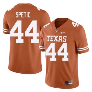 Gianni Spetic #44 Mens College Football Lone Star State Reps Orange University Jersey 732386-154