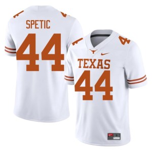 Gianni Spetic 2026 Men's College Football White #44 Longhorns Jersey 989876-116