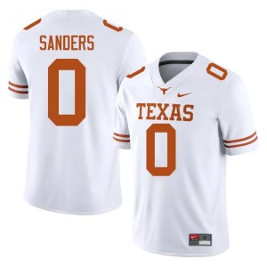 Ja'Tavion Sanders Men's #0 White Stitched The Horns College Football Jerseys 806615-127