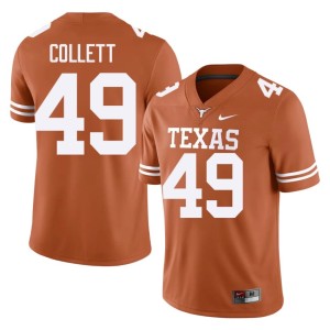 Jake Collett Mens College Football Orange Limited #49 University of Texas Jerseys 193514-785