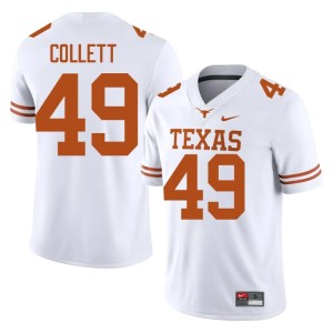 Jake Collett #49 White Official Longhorns College Football Mens Jerseys 593696-519