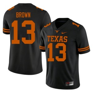 Kohen Brown Black Longhorns Limited College Football #13 Men's Jersey 513342-253