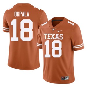 Kosi Okpala #18 Orange College Football Texas 2026 Men's Jerseys 659871-335