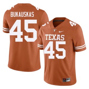 Mikey Bukauskas Men's Orange #45 College Football Player University of Texas Jerseys 460129-972