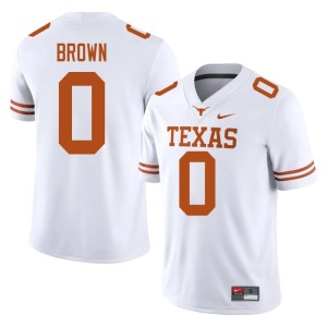 Raleek Brown White Alumni Texas #0 Men's College Football Jersey 313136-613