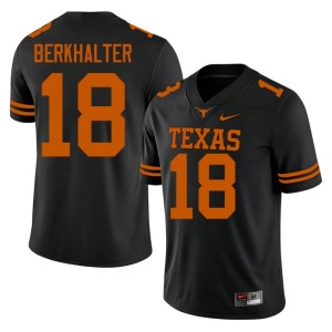 Sterling Berkhalter College Football 2026-27 #18 Black Longhorns Men's Jerseys 331957-510