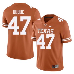 Trey Dubuc Men's #47 College Football Orange Stitched Texas Jerseys 586125-117
