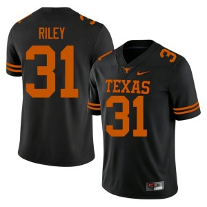 Yaheim Riley #31 Men's University of Texas College Football Official Black Jerseys 774437-937