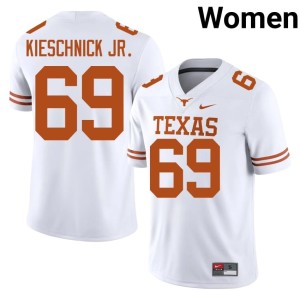 Brooks Kieschnick Jr. Limited University of Texas Womens #69 College Football White Jersey 187411-866