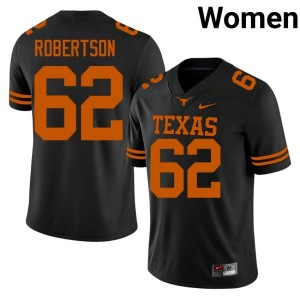 Connor Robertson Women's #62 UT Austin Game College Football Black Jerseys 816305-678