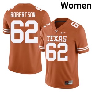 Connor Robertson Texas Longhorns College Football Orange #62 Women 2026 Jersey 179835-713