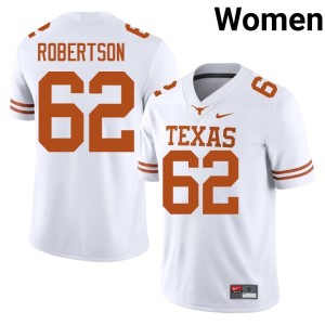 Connor Robertson College Football Game White #62 Women UT Austin Jerseys 191361-539