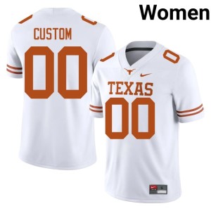 Custom Women Longhorns #00 College Football White Embroidery Jerseys 474679-249
