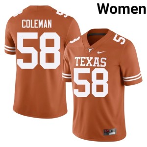 Devin Coleman High School Orange Texas Athletics College Football Women #58 Jersey 260521-412