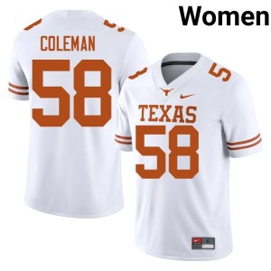 Devin Coleman Official White College Football Lone Star State Reps Womens #58 Jersey 710152-143