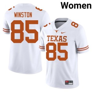 Emaree Winston Stitched Womens College Football #85 White University of Texas Jerseys 231111-871