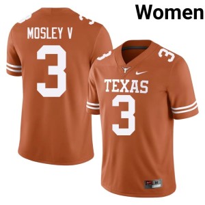 Emmett Mosley V #3 High School College Football University of Texas Women Orange Jerseys 378123-975