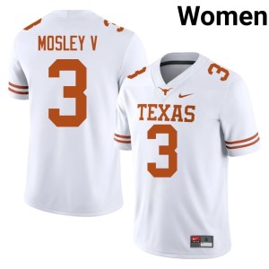 Emmett Mosley V College Football Limited University of Texas Longhorns Women's White #3 Jerseys 777990-630