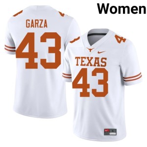 Eric Garza White College Football #43 University Women Texas Athletics Jersey 491035-101