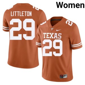 Graceson Littleton Womens Orange University Texas Longhorns College Football #29 Jerseys 533114-339