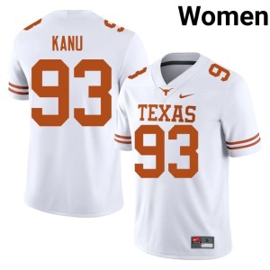 Hero Kanu White Official College Football Texas Women #93 Jersey 214539-517