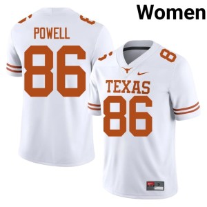 Hudson Powell College Football Texas Longhorns White #86 2026-27 Womens Jerseys 909568-560