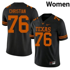 Jackson Christian NCAA Women UT #76 College Football Black Jerseys 960851-416