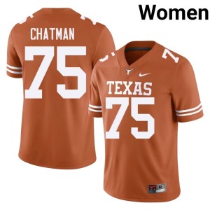 Jaydon Chatman Orange NCAA UT #75 Women's College Football Jersey 768737-738