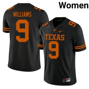 Jonah Williams #9 UT Austin Women's Game College Football Black Jersey 925381-372