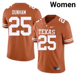 Luke Dunham Texas Orange #25 College Football High School Women Jerseys 360296-366