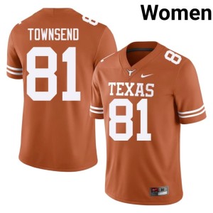 Nick Townsend Women College Football Orange Longhorns Official #81 Jerseys 220324-133