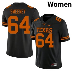 Robert Sweeney Longhorns Limited #64 Women College Football Black Jerseys 871181-649