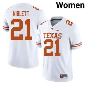 Ryan Niblett Lone Star State Reps Limited White College Football #21 Women Jersey 911970-683